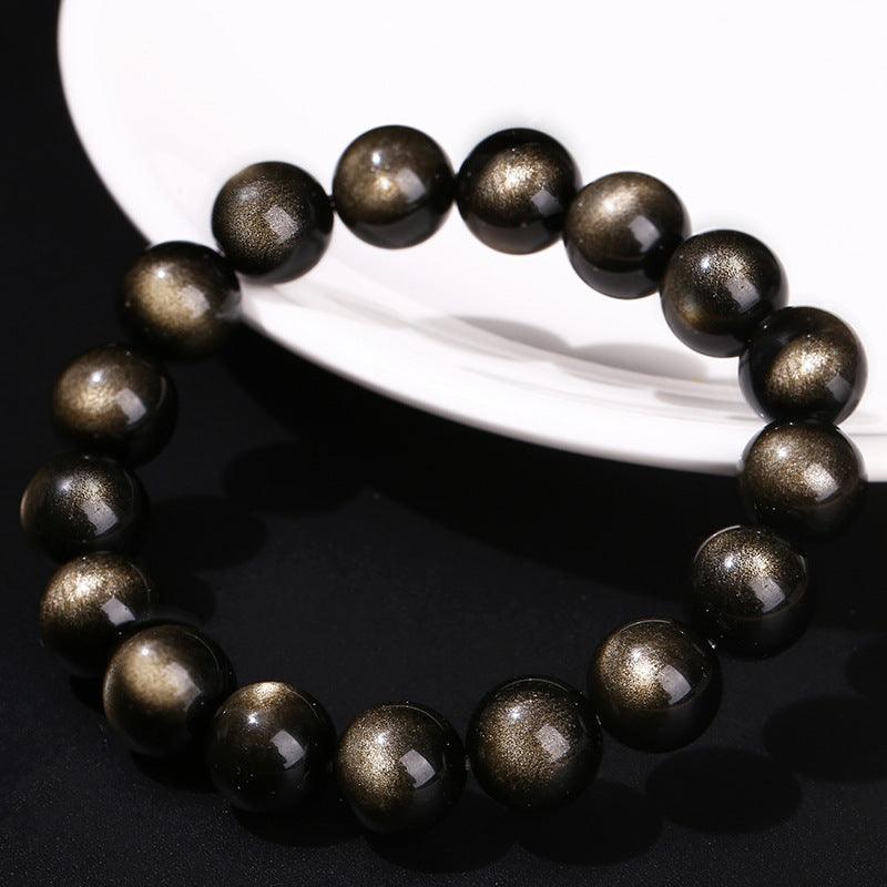 8/10/12MM Golden Obsidian Bracelet Wholesale - Free Shipping Over 300USD - Price at $ 2.50 /pc