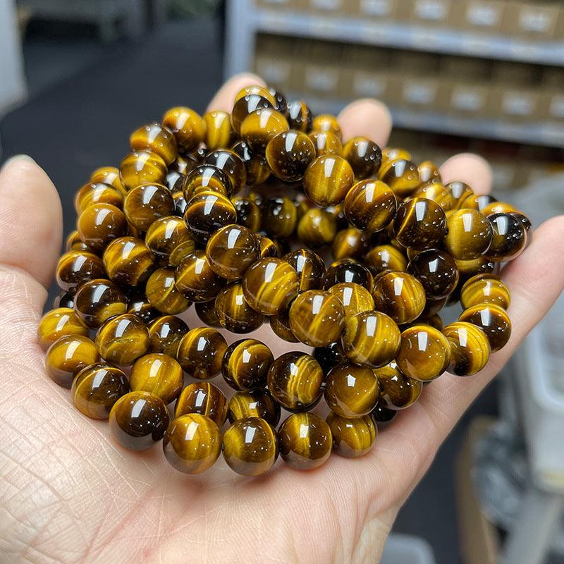 8/10/12MM Tiger eyes Bracelet Wholesale - Free Shipping Over 300USD - Price at $ 3.60 /pc
