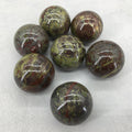 3-9cm Dragons Blood Jasper sphere Wholesale - Free Shipping Over 300USD - Price at $ 35.00 /pc