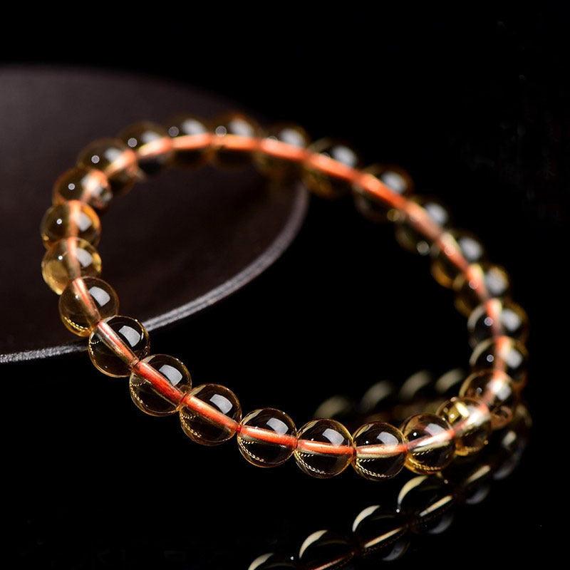8/10mm Citrine Bracelet Wholesale - Free Shipping Over 300USD - Price at $ 12.00 /pc