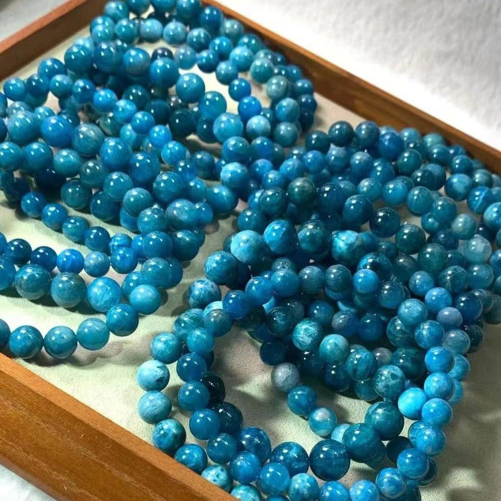 8/9mm blue apatite bracelet Wholesale - Free Shipping Over 300USD - Price at $ 3.00 /pc