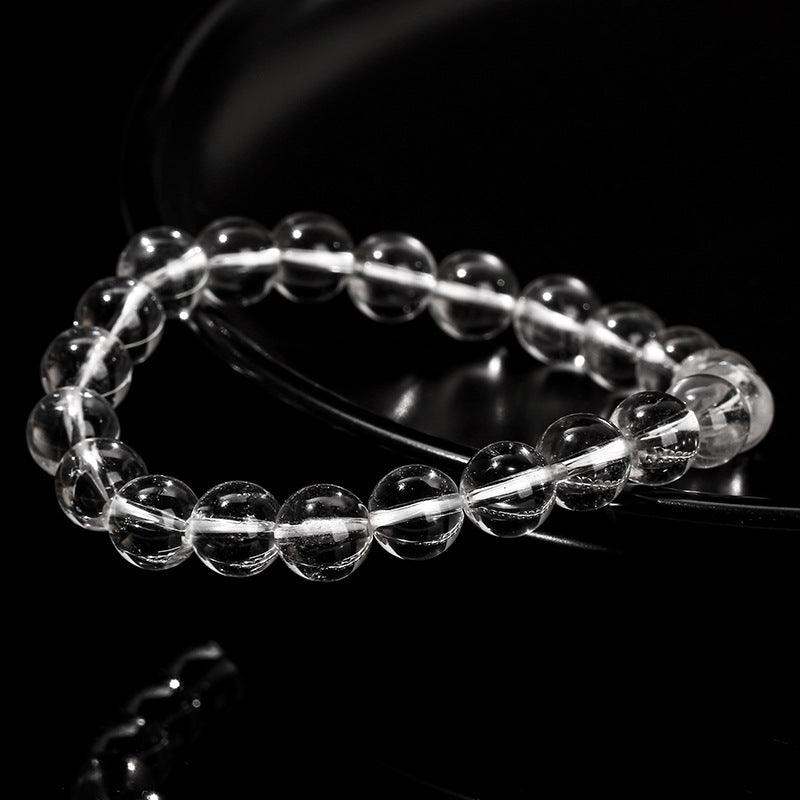 8/10/12mm Clear quartz bracelet Wholesale - Free Shipping Over 300USD - Price at $ 3.20 /pc