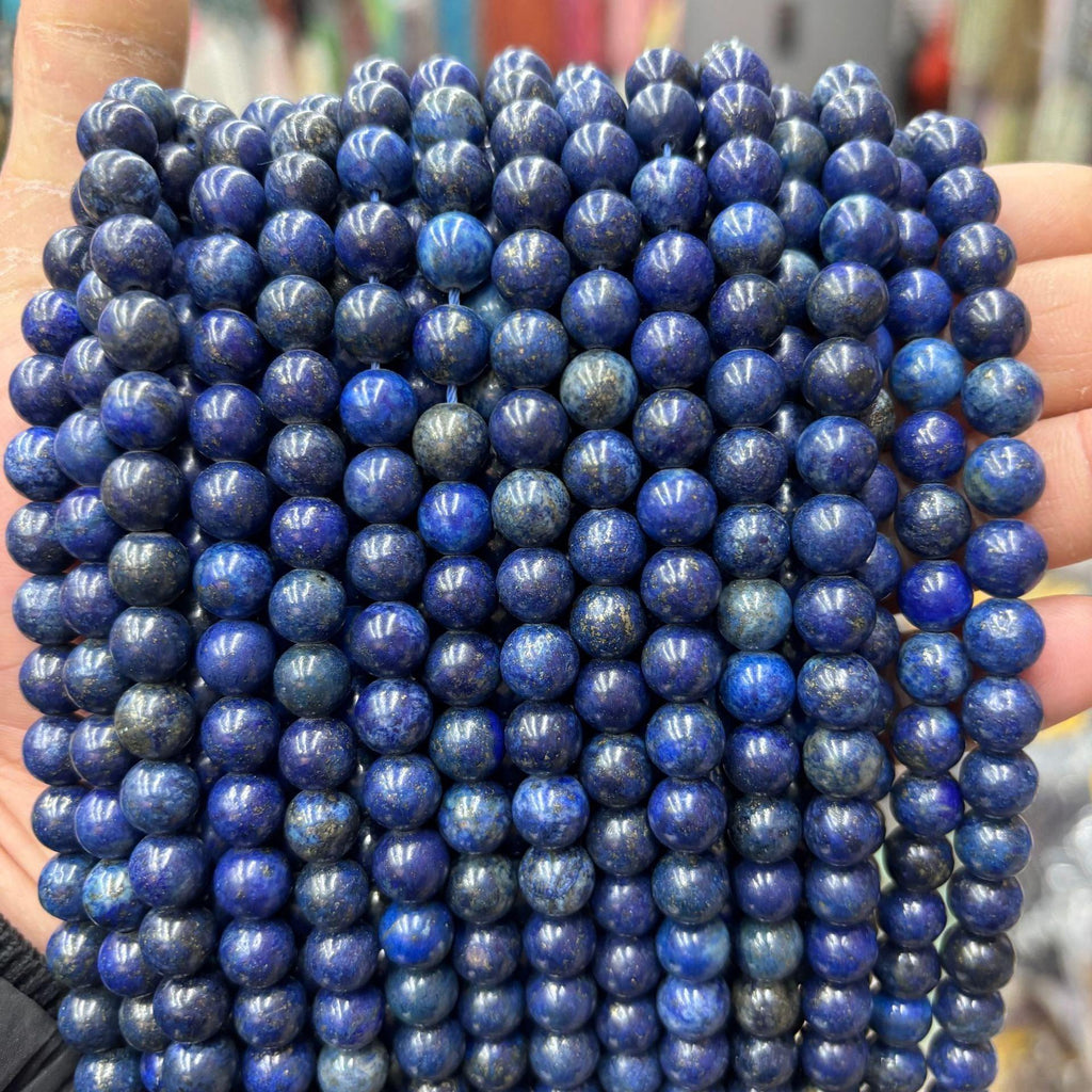 8/10mm Lapis Lazuli beads Wholesale - Free Shipping Over 300USD - Price at $ 3.50 /pc