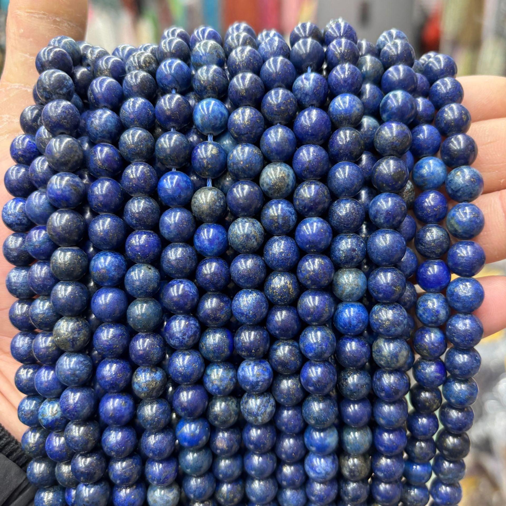 8/10mm Lapis Lazuli beads Wholesale - Free Shipping Over 300USD - Price at $ 3.50 /pc