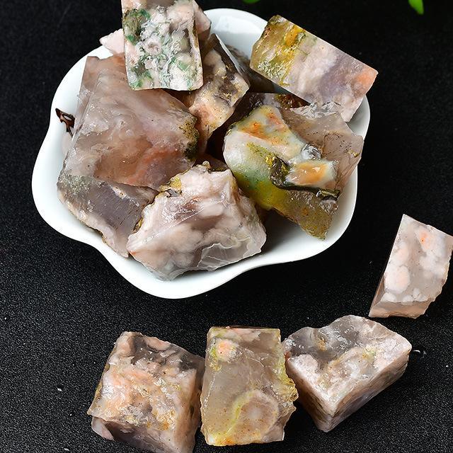 3-5cm flower agate raw stone Wholesale - Free Shipping Over 300USD - Price at $ 3.50 /pc