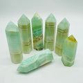 5-9CM green calcite tower