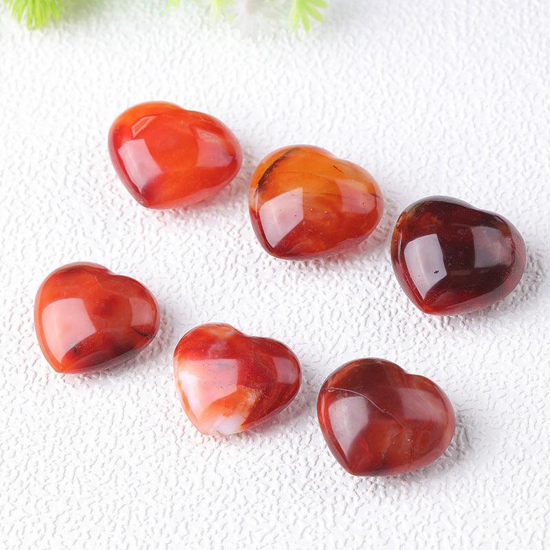 MLD carnelian heart 4-5CM 1piece Wholesale - Free Shipping Over 300USD - Price at $ 3.50 /pc