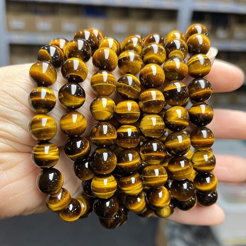 8/10/12MM Tiger eyes Bracelet Wholesale - Free Shipping Over 300USD - Price at $ 6.00 /pc