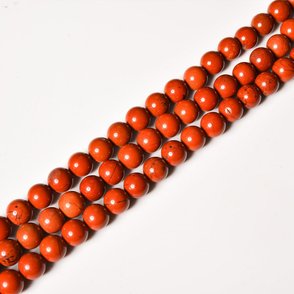 8/10mm Red jasper beads Wholesale - Free Shipping Over 300USD - Price at $ 3.50 /pc