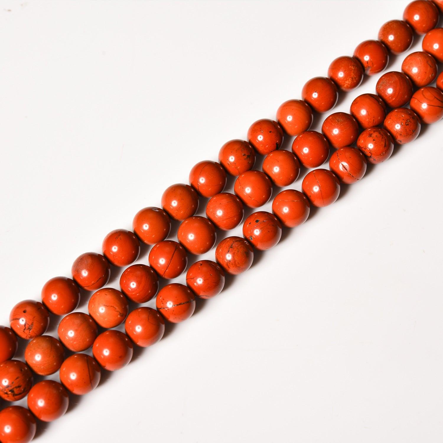 8/10mm Red jasper beads Wholesale - Free Shipping Over 300USD - Price at $ 3.50 /pc
