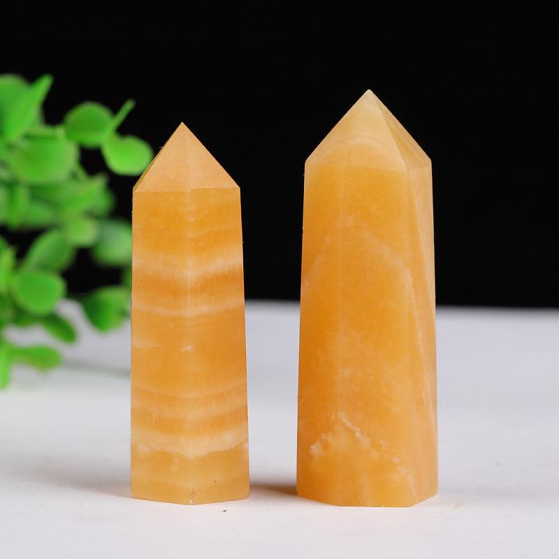 7-9CM yellow calcite tower Wholesale - Free Shipping Over 300USD - Price at $ 22.00 /pc