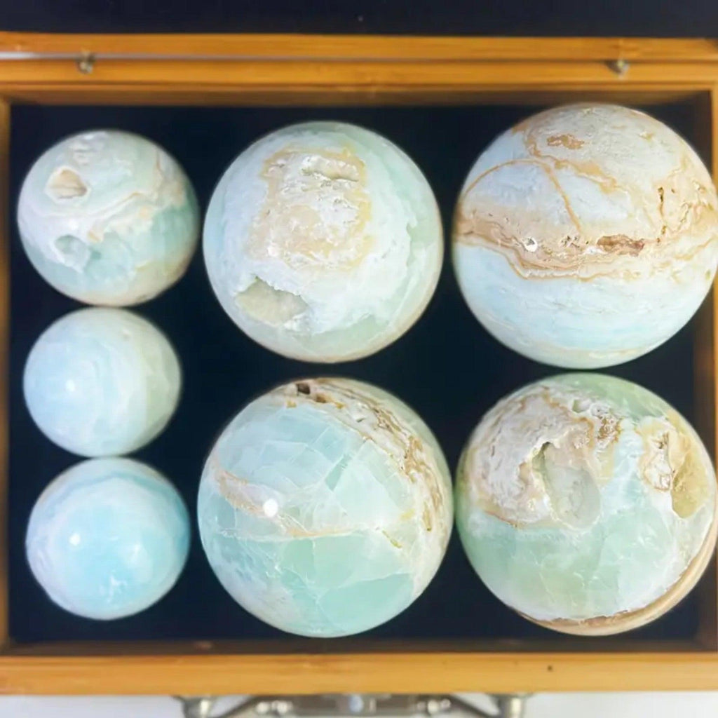 5-7cm Hemimorphite Stone sphere Wholesale - Free Shipping Over 300USD - Price at $ 49.00 /pc