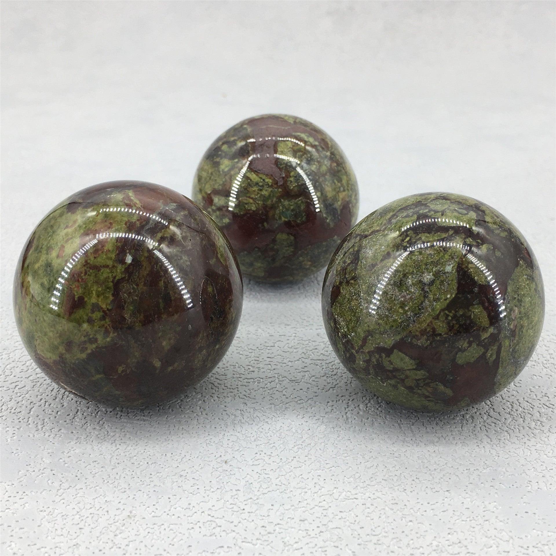 3-9cm Dragons Blood Jasper sphere Wholesale - Free Shipping Over 300USD - Price at $ 35.00 /pc