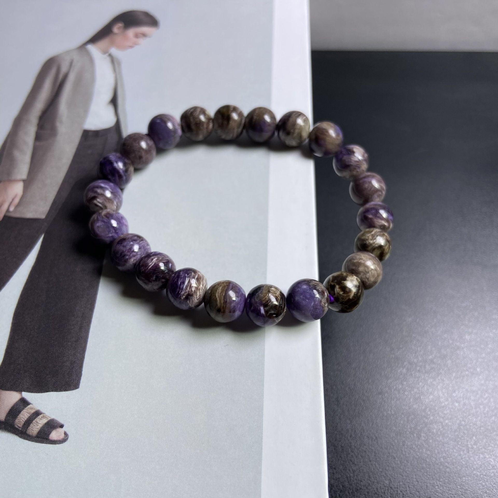 8mm Charoite Bracelet Wholesale - Free Shipping Over 300USD - Price at $ 12.00 /pc