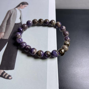 8mm Charoite Bracelet Wholesale - Free Shipping Over 300USD - Price at $ 12.00 /pc