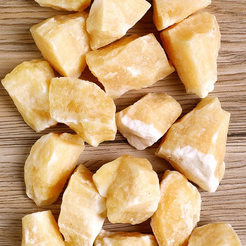 3-5cm yellow calcite raw stone Wholesale - Free Shipping Over 300USD - Price at $ 4.50 /pc