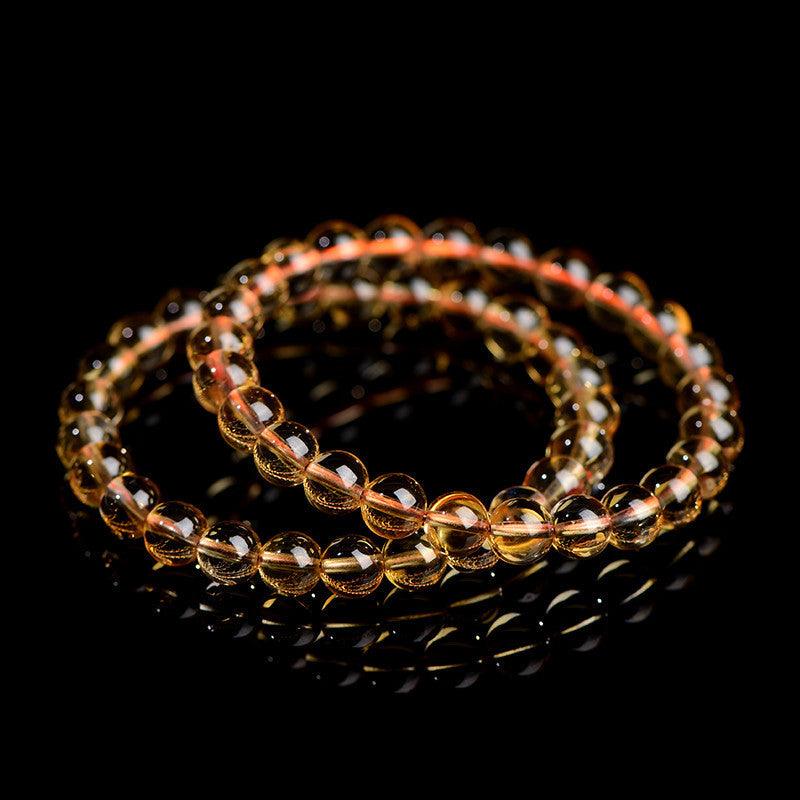 8/10mm Citrine Bracelet Wholesale - Free Shipping Over 300USD - Price at $ 12.00 /pc