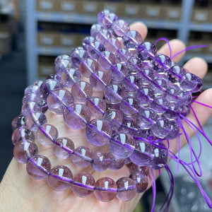 6/8/10/12mm Amethyst bracelet Wholesale - Free Shipping Over 300USD - Price at $ 6.50 /pc