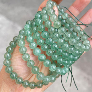 8MM Green strawberry quartz bracelet Wholesale - Free Shipping Over 300USD - Price at $ 3.90 /pc