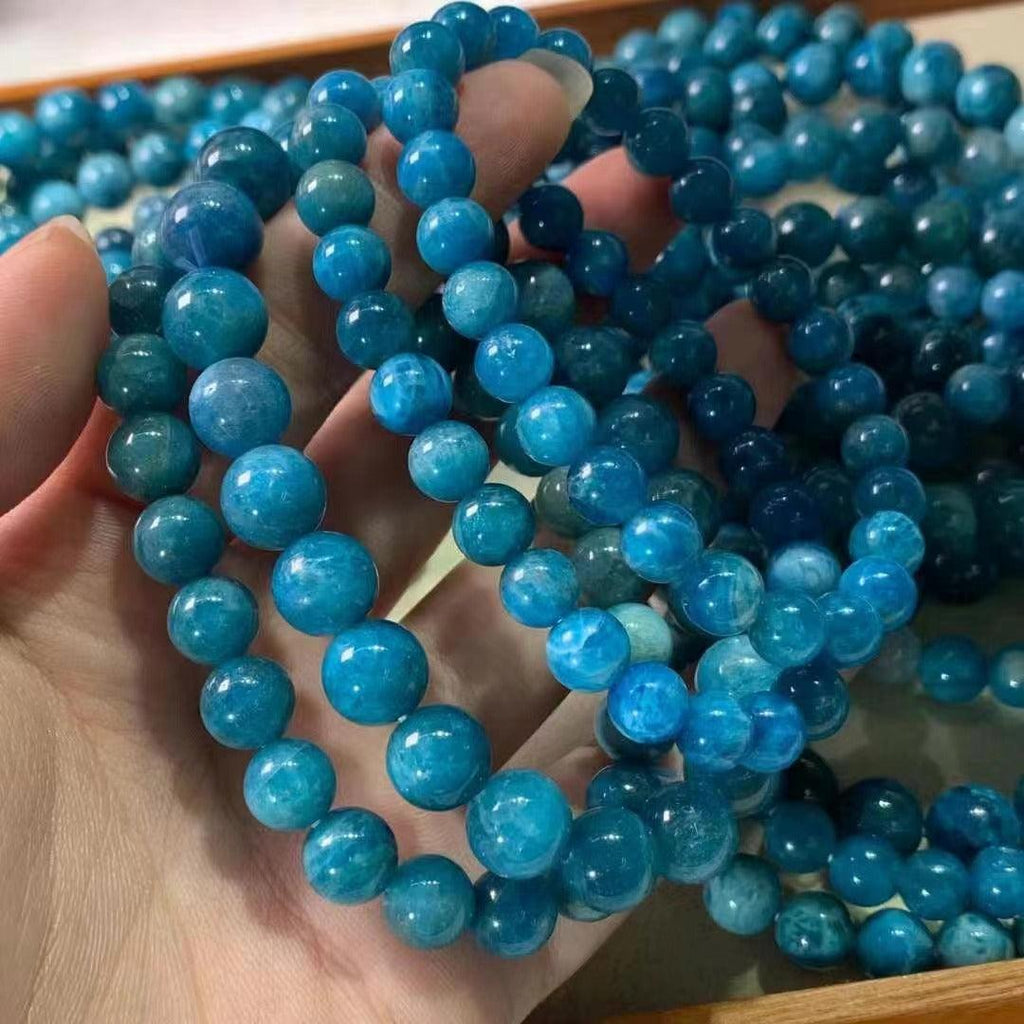 8/9mm blue apatite bracelet Wholesale - Free Shipping Over 300USD - Price at $ 3.00 /pc
