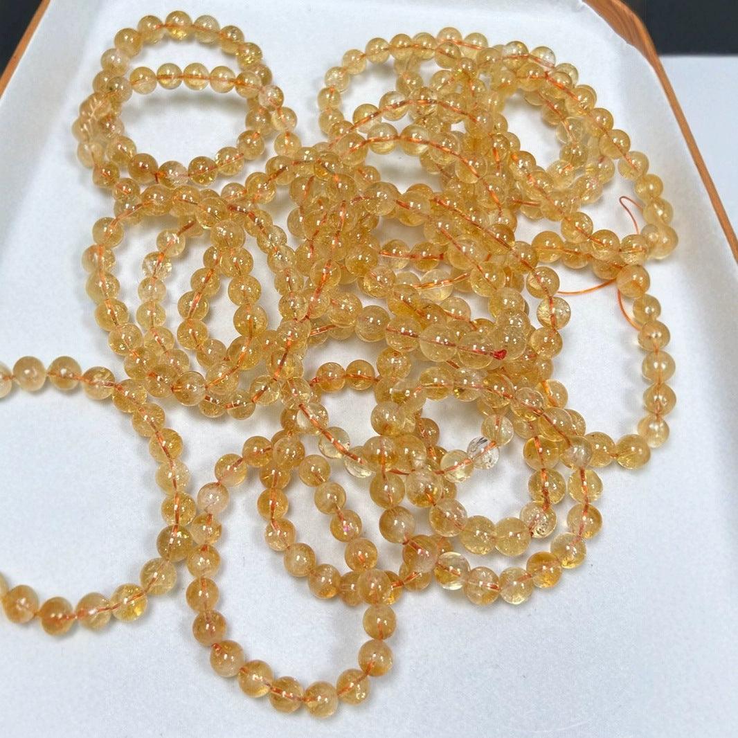 8/10mm Citrine bracelet Wholesale - Free Shipping Over 300USD - Price at $ 22.00 /pc
