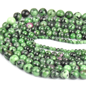 8/10/12mm Ruby zoisite beads Wholesale - Free Shipping Over 300USD - Price at $ 8.00 /pc