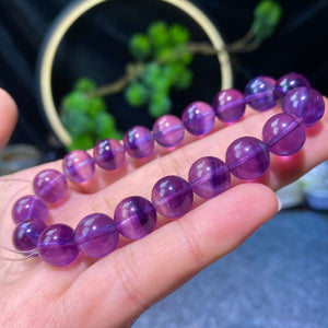 9-10mm Purple Fluorite bracelet