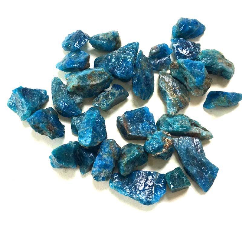 3-5cm blue apatite raw stone Wholesale - Free Shipping Over 300USD - Price at $ 7.20 /pc
