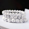 8/10mm Howlite bracelet Wholesale - Free Shipping Over 300USD - Price at $ 2.00 /pc