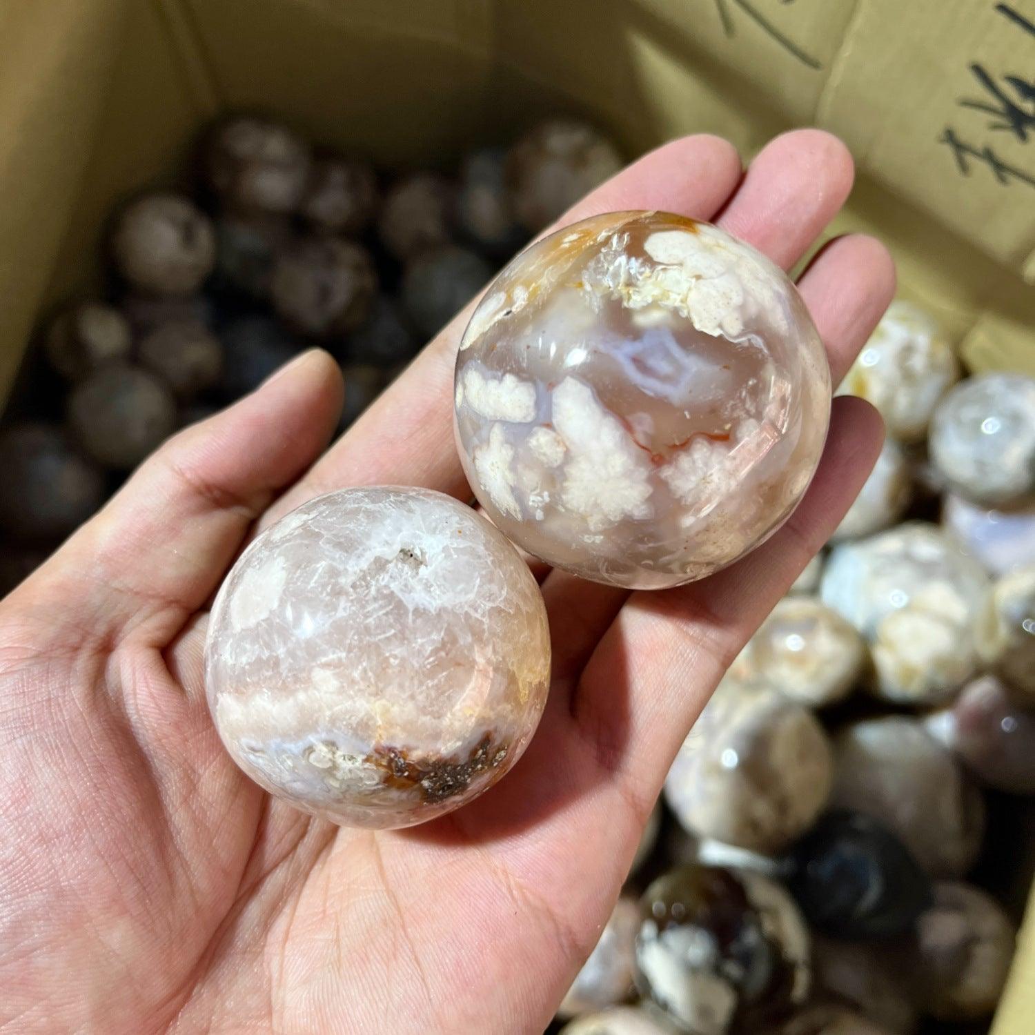 5-7cm flower agate sphere Wholesale - Free Shipping Over 300USD - Price at $ 24.00 /pc