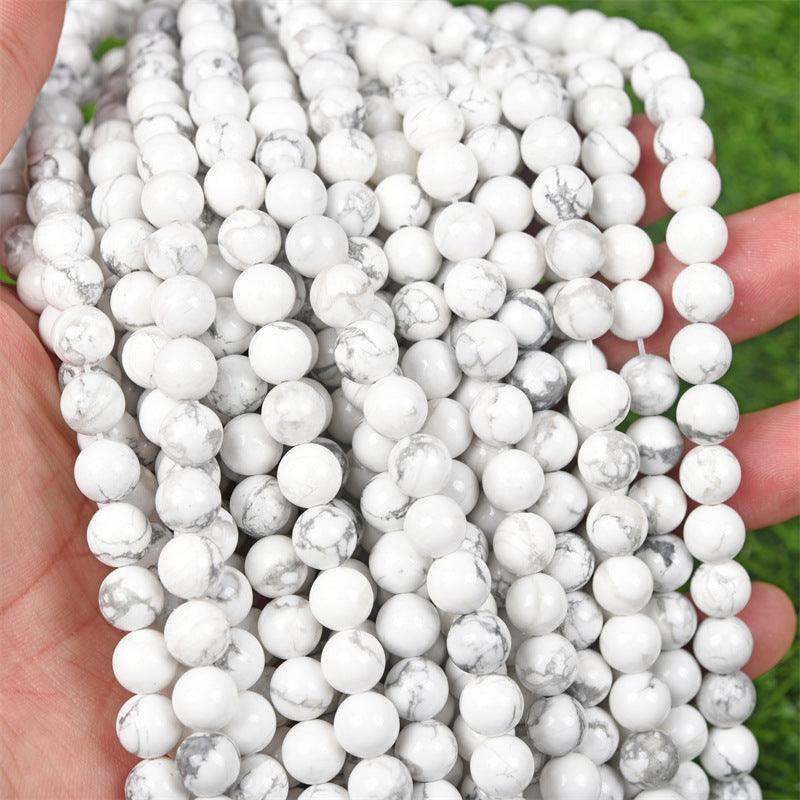 8/10mm Howlite beads Wholesale - Free Shipping Over 300USD - Price at $ 2.00 /pc