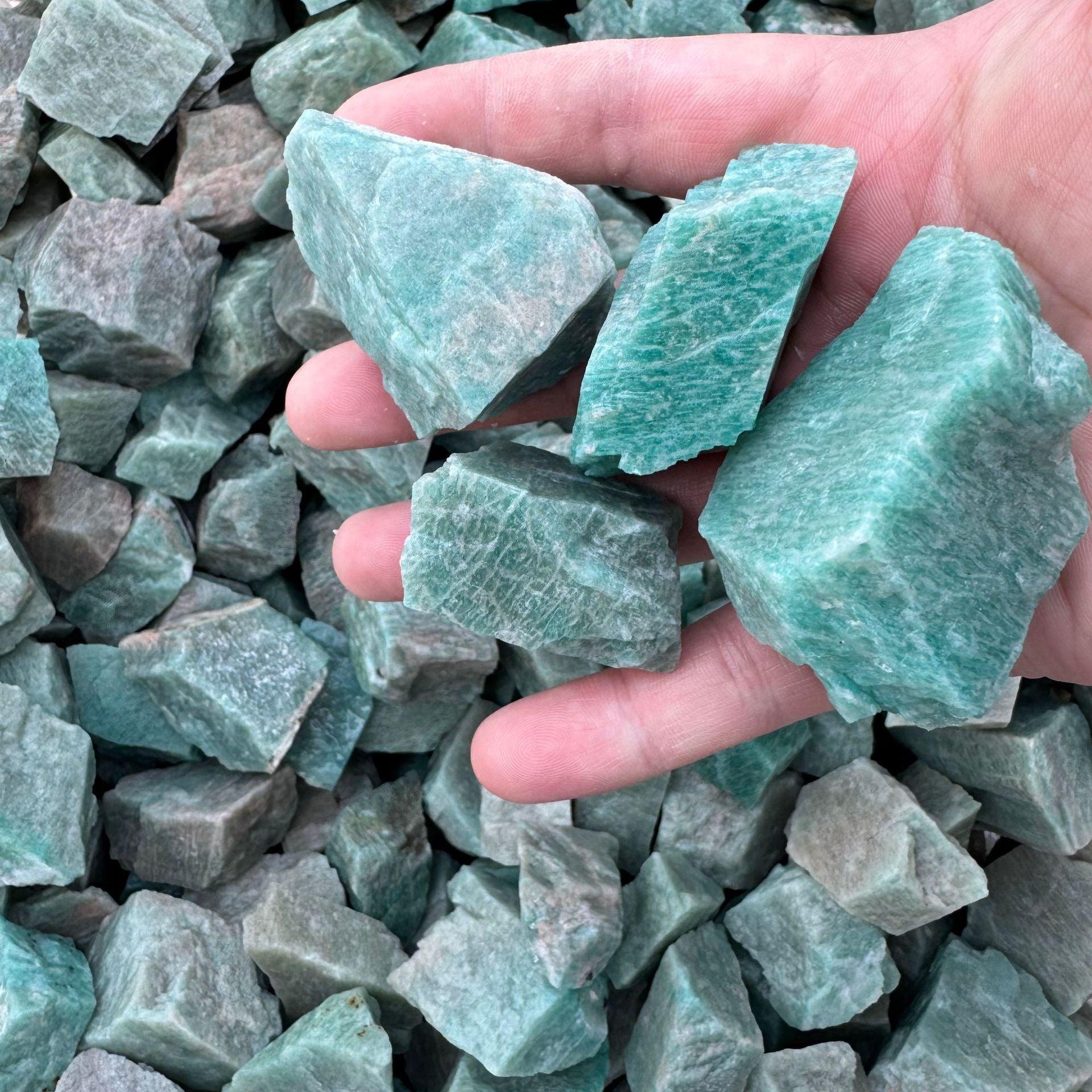 3-5cm amazonite raw stone Wholesale - Free Shipping Over 300USD - Price at $ 8.50 /pc
