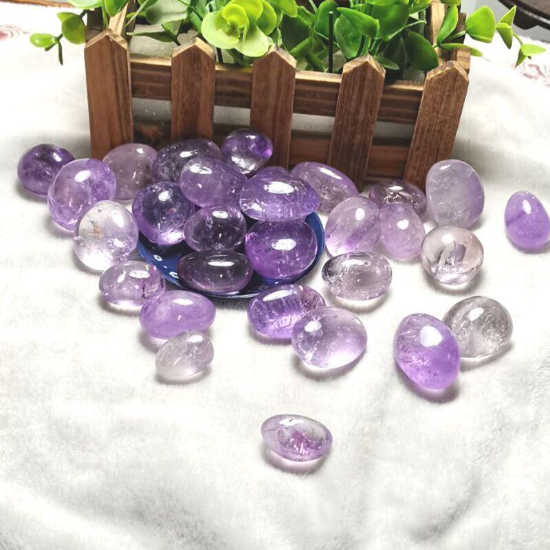 2-3CM amethyst tumbled stone Wholesale - Free Shipping Over 300USD - Price at $ 66.00 /pc