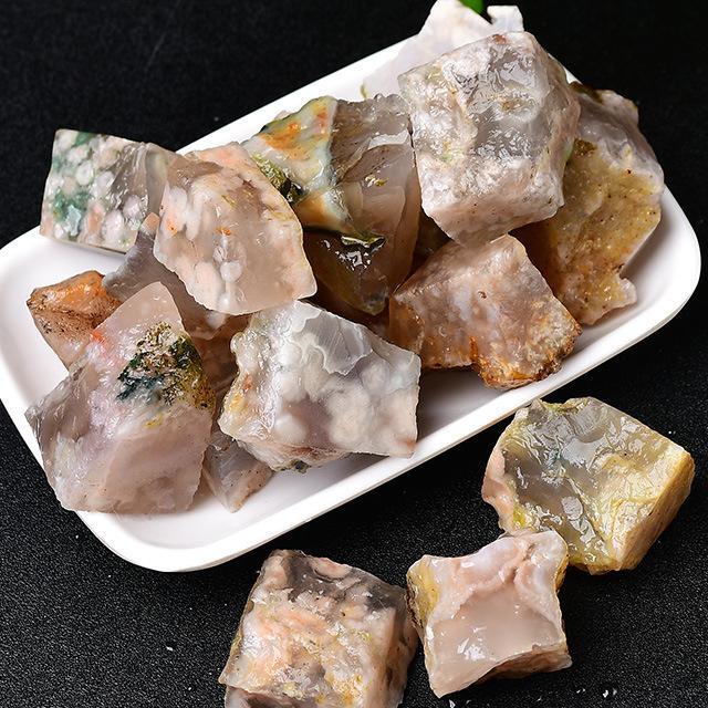 3-5cm flower agate raw stone Wholesale - Free Shipping Over 300USD - Price at $ 3.50 /pc