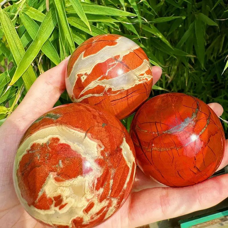 5-7cm Red jasper sphere Wholesale - Free Shipping Over 300USD - Price at $ 40.00 /pc