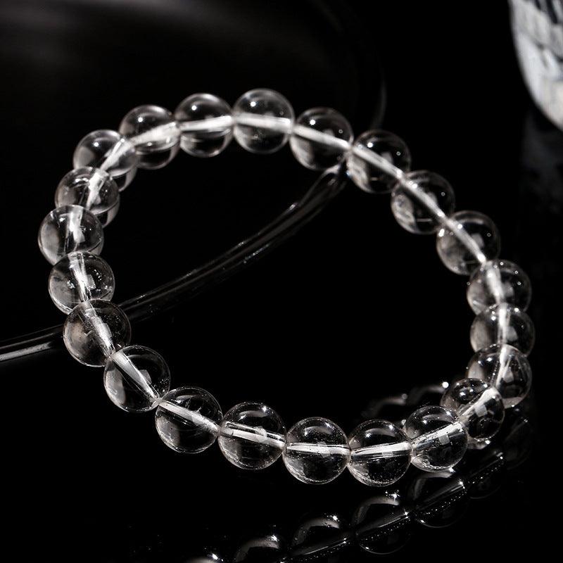 8/10/12mm Clear quartz bracelet Wholesale - Free Shipping Over 300USD - Price at $ 3.20 /pc