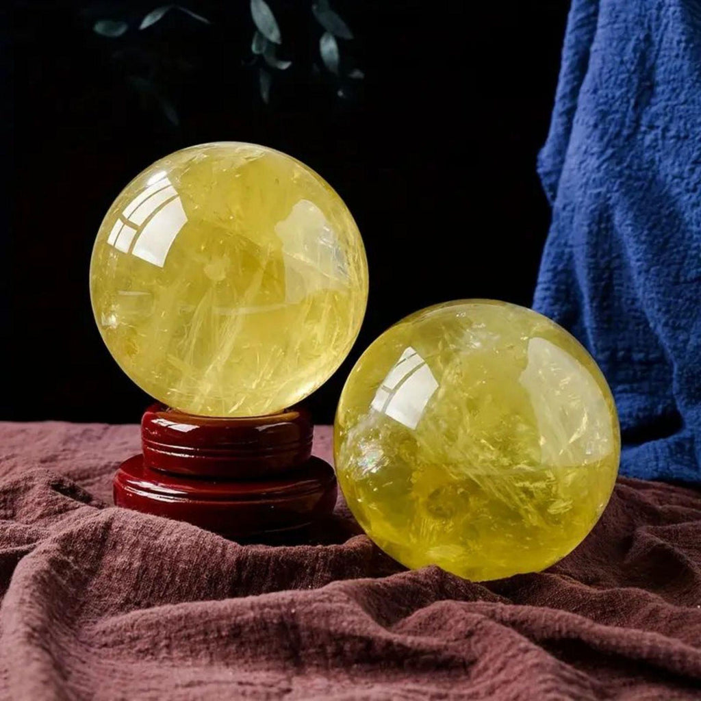 4-8cm Citrine sphere Wholesale - Free Shipping Over 300USD - Price at $ 55.00 /pc