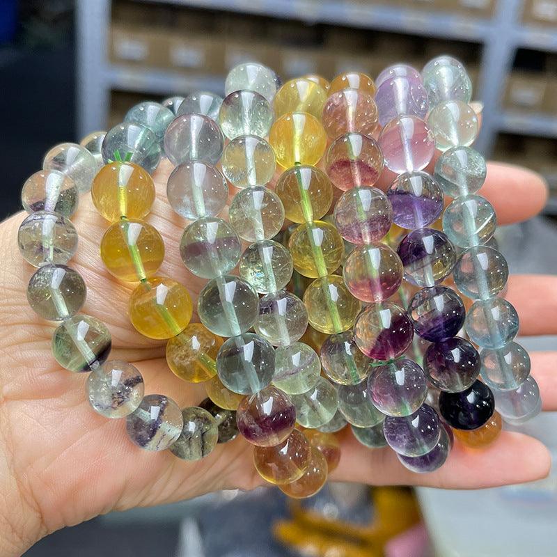 8/10MM Fluorite Bracelet Wholesale - Free Shipping Over 300USD - Price at $ 5.20 /pc