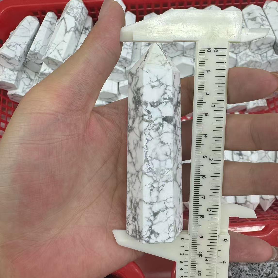 5-9cm Howlite tower point Wholesale - Free Shipping Over 300USD - Price at $ 33.00 /pc
