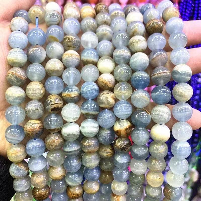8/10mm blue calcite beads Wholesale - Free Shipping Over 300USD - Price at $ 13.00 /pc