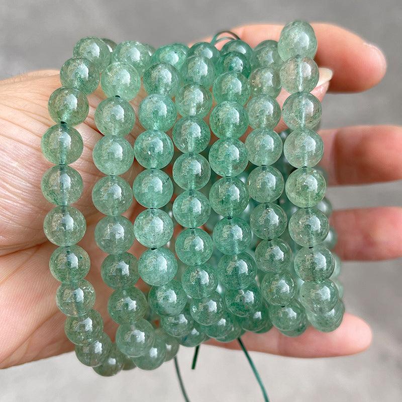 8MM Green strawberry quartz bracelet Wholesale - Free Shipping Over 300USD - Price at $ 3.90 /pc