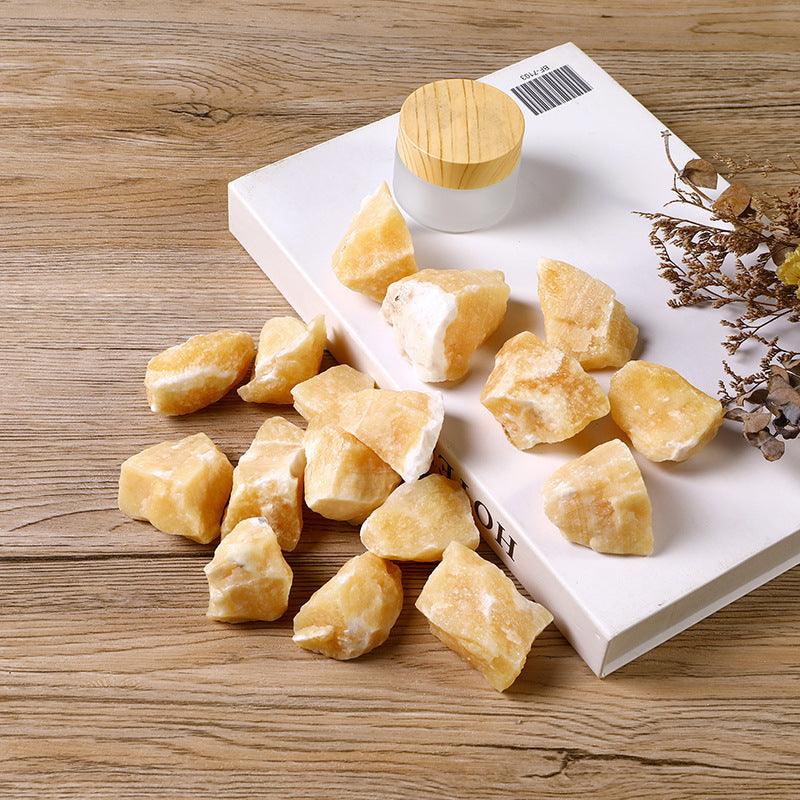 3-5cm yellow calcite raw stone Wholesale - Free Shipping Over 300USD - Price at $ 4.50 /pc