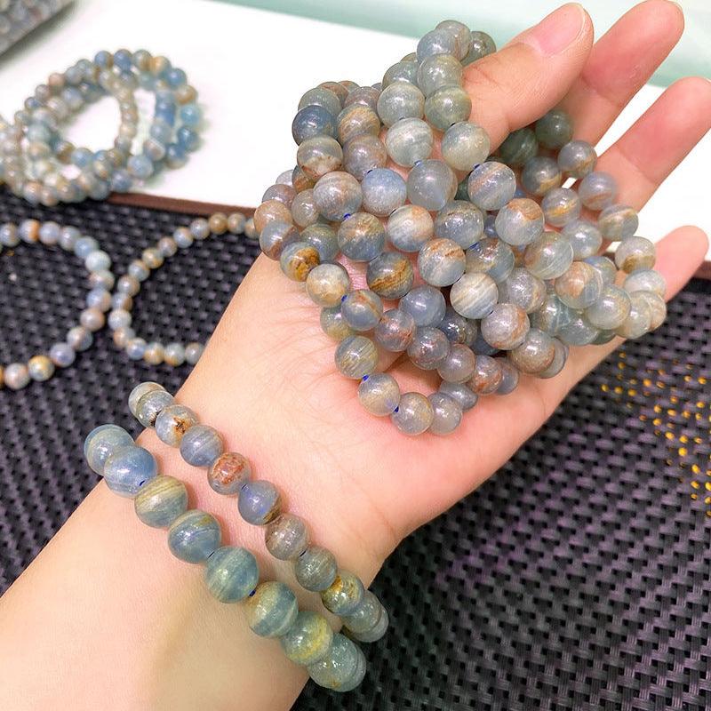 8/9mm blue calcite bracelet Wholesale - Free Shipping Over 300USD - Price at $ 6.50 /pc