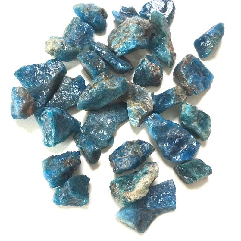 3-5cm blue apatite raw stone Wholesale - Free Shipping Over 300USD - Price at $ 7.20 /pc
