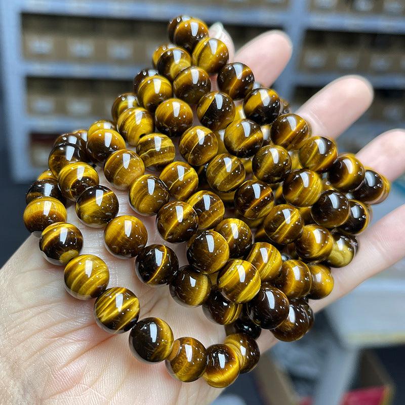 8/10/12MM Tiger eyes Bracelet Wholesale - Free Shipping Over 300USD - Price at $ 3.60 /pc