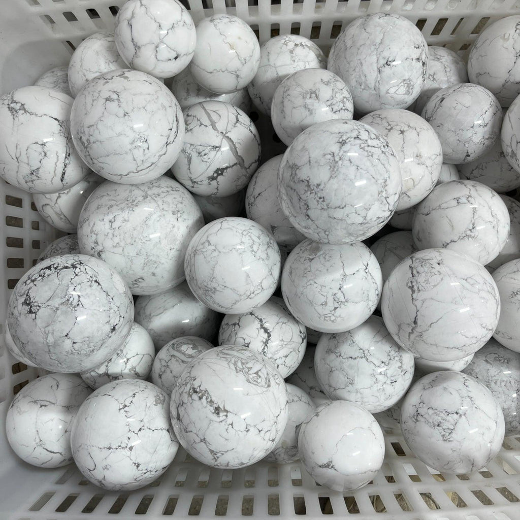 5-9cm Howlite sphere Wholesale - Free Shipping Over 300USD - Price at $ 29.00 /pc