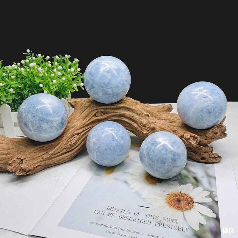 5-7cm blue calcite sphere Wholesale - Free Shipping Over 300USD - Price at $ 33.00 /pc