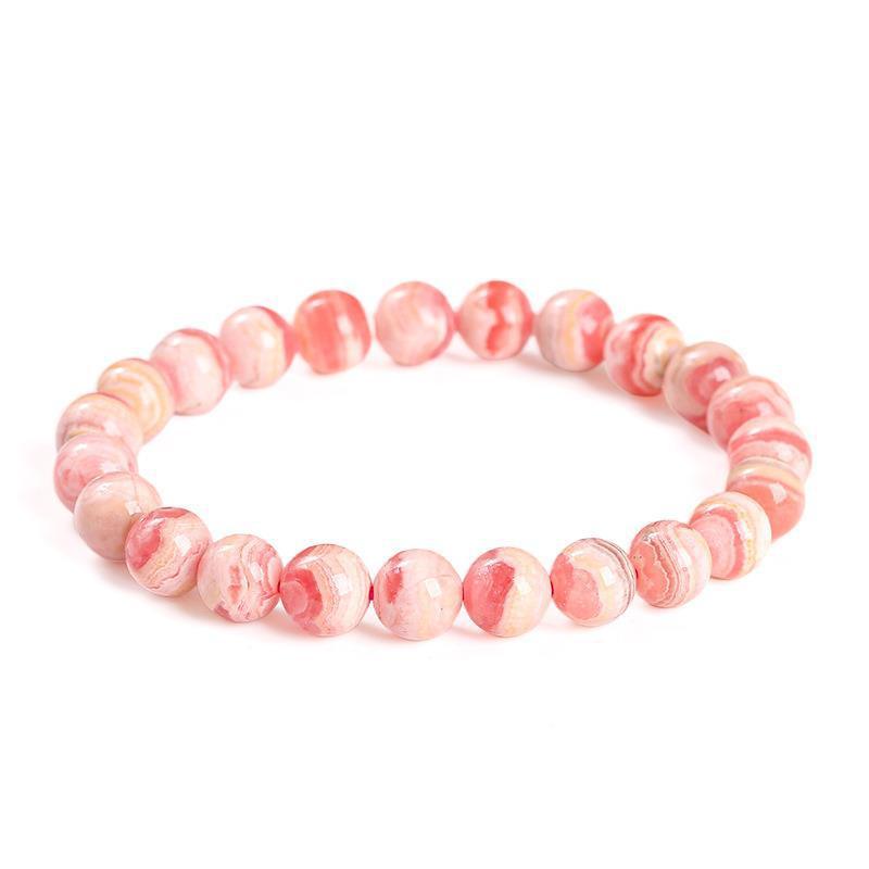 6/8/10MM Rhodochrosite Bracelet Wholesale - Free Shipping Over 300USD - Price at $ 28.00 /pc