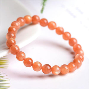8/10/12MM Orange Moonstone Bracelet Wholesale - Free Shipping Over 300USD - Price at $ 22.00 /pc