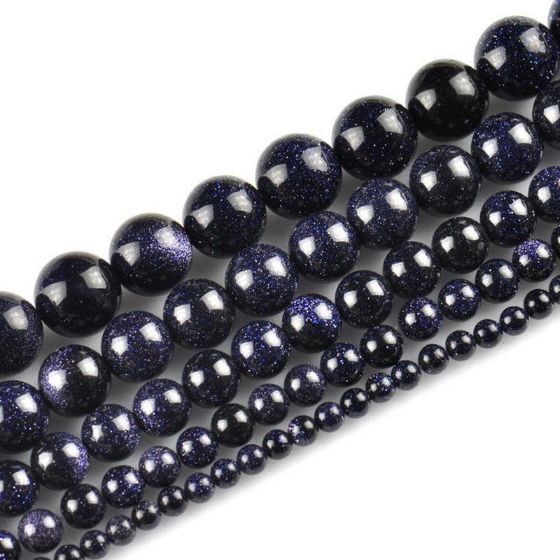 8/10/12mm Blue Gold sandstone Wholesale - Free Shipping Over 300USD - Price at $ 7.50 /pc